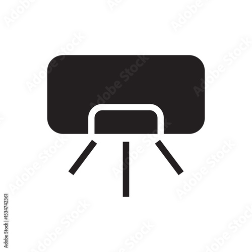 Projector spotlight presentation. Vector spotlight graphic, perfect for events, media, or stage design themes.