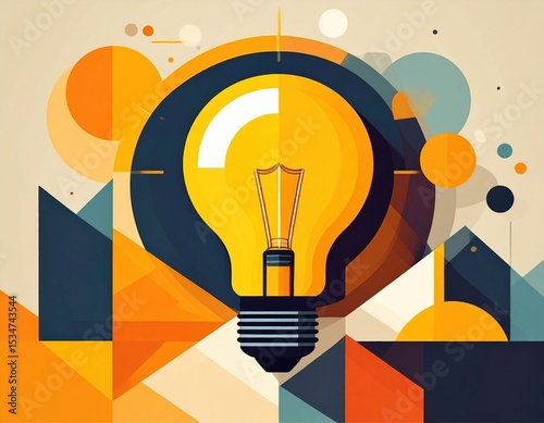Abstract Lightbulb Design Concept