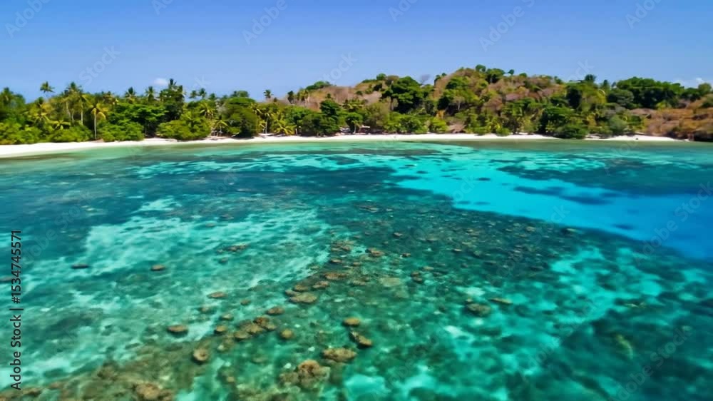 Tropical Island Beach Aerial View Tropical Island Beach Aerial View