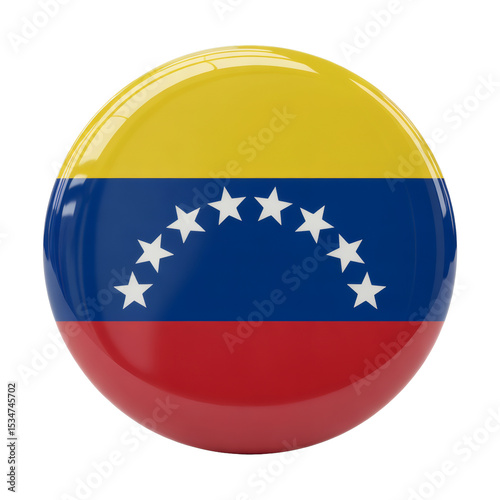 Glossy Round Venezuela Flag Pin - High-Resolution Image of a Venezuelan Flag Pin Free Download Glossy Round Venezuela Flag Pin - High-Resolution Image of a Venezuelan Flag Pin - GFXLoad