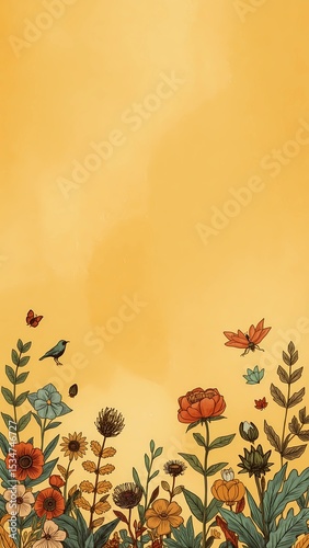 grunge floral background