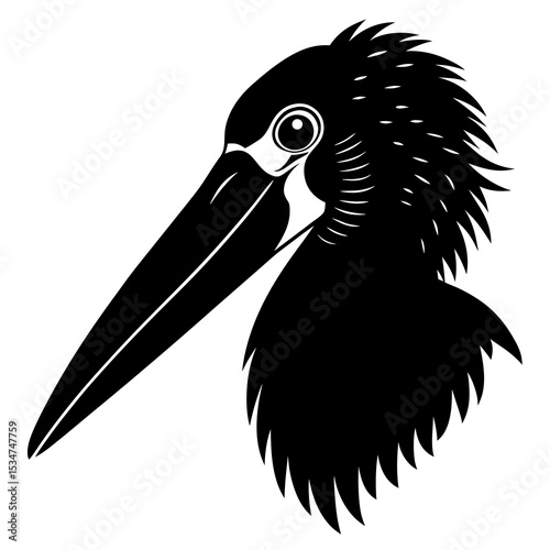 vector illustration of a stork