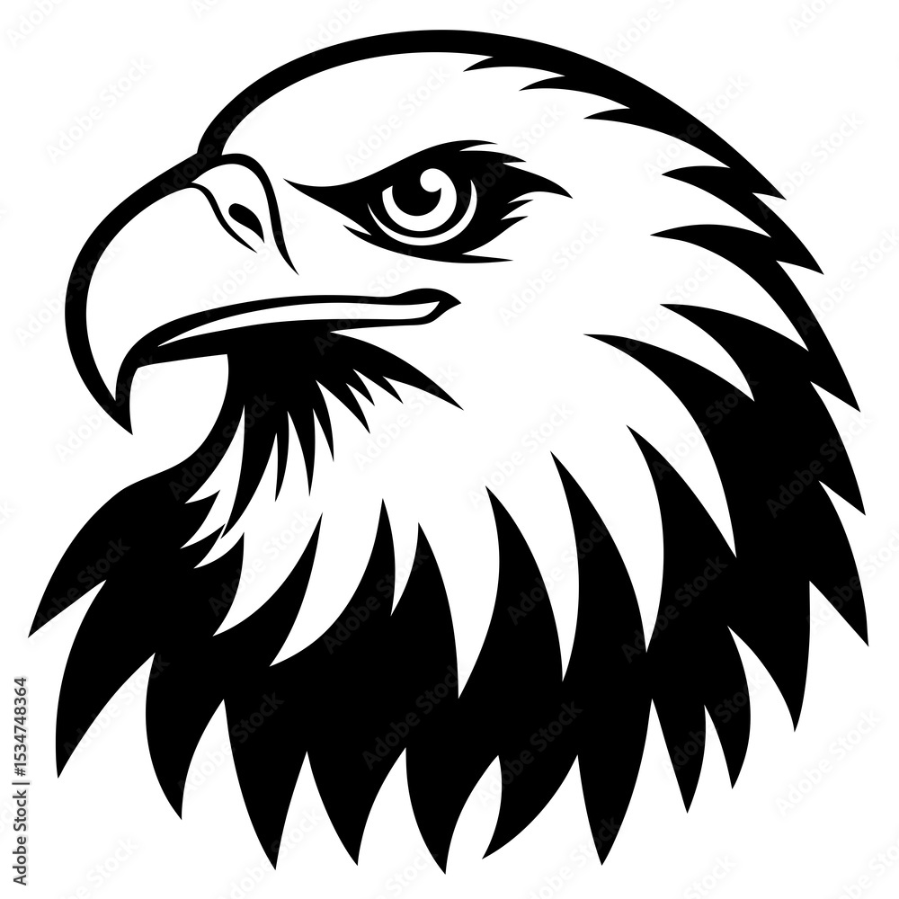 Obraz premium eagle head vector illustration