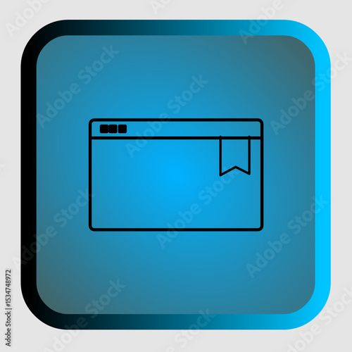 Bookmark icon, smart icon for ux ui, new modern, editable for project, vector illustration file, popular icon isolated.