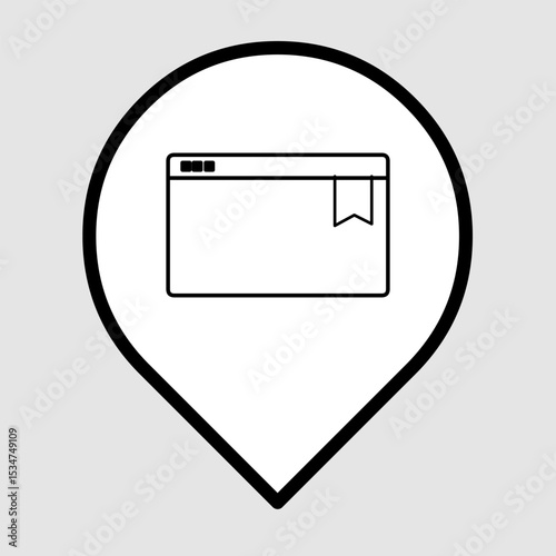 Bookmark icon, smart icon for ux ui, new modern, editable for project, vector illustration file, popular icon isolated.
