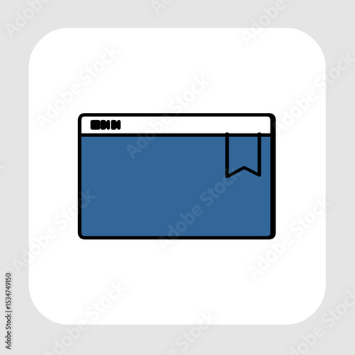 Bookmark icon, smart icon for ux ui, new modern, editable for project, vector illustration file, popular icon isolated.