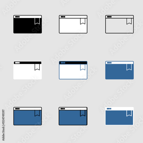 Bookmark icon, smart icon for ux ui, new modern, editable for project, vector illustration file, popular icon isolated.