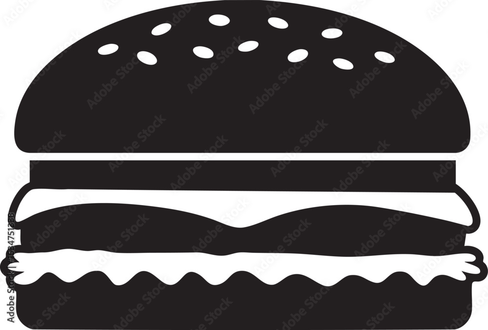 Fototapeta premium Hamburger vector illustration