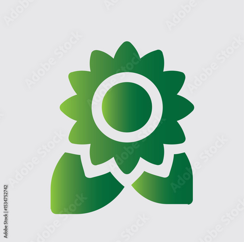 SUNFLOWER icons and logos about nature and its surroundings