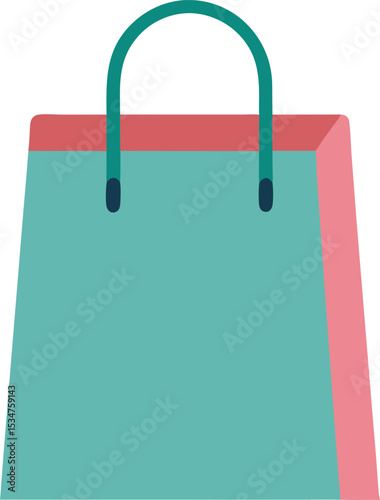 shopping bag with handles simple vector