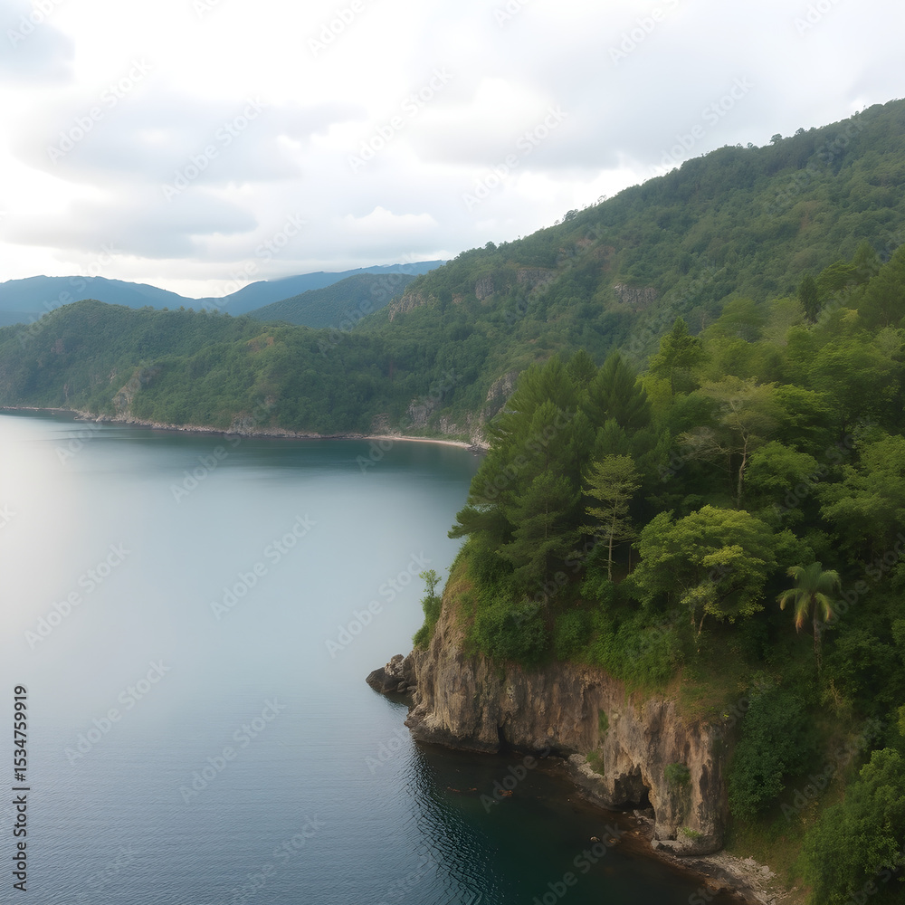 Fototapeta premium lake and mountains