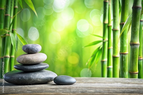 HD Zen Garden Rocks Bamboo Background Image - Peaceful Serenity Nature Scene