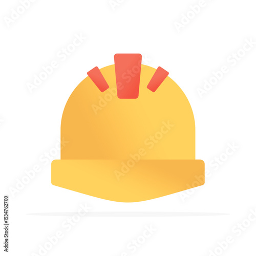 hard hat icon, colored flat vector. modern and minimalist design.