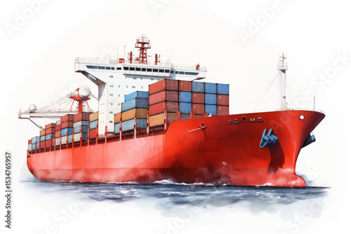 cargo ship illustrations