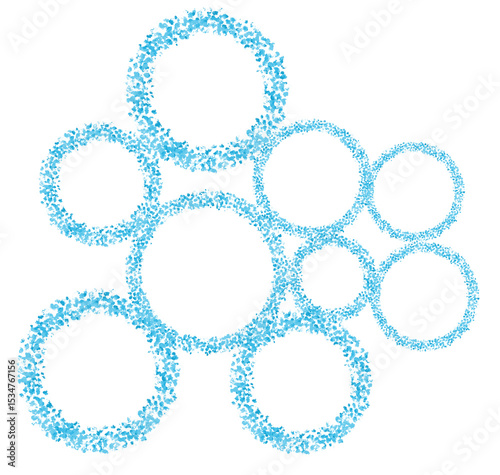 円、丸の抽象的なグラフィック素材（JPG/PNG)