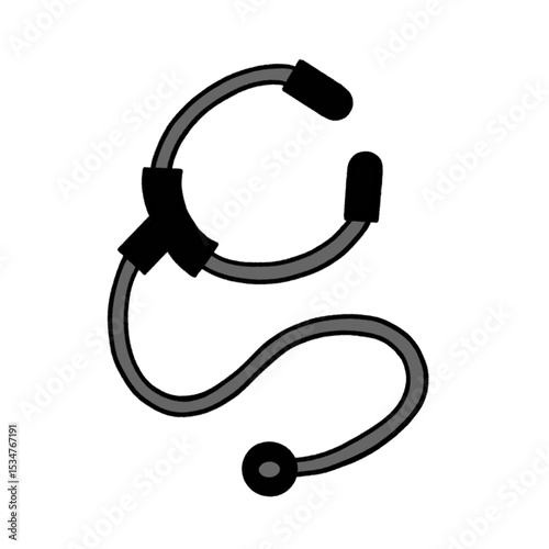 illustration of stethoscope isolated on white