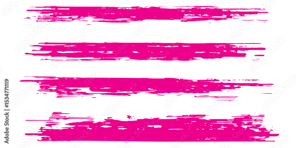 Obraz premium Twisted ping ink vector line pack. Hand drawn long and rounded brush strokes, highlighted text, frames, circles. Modern Asian calligraphy.