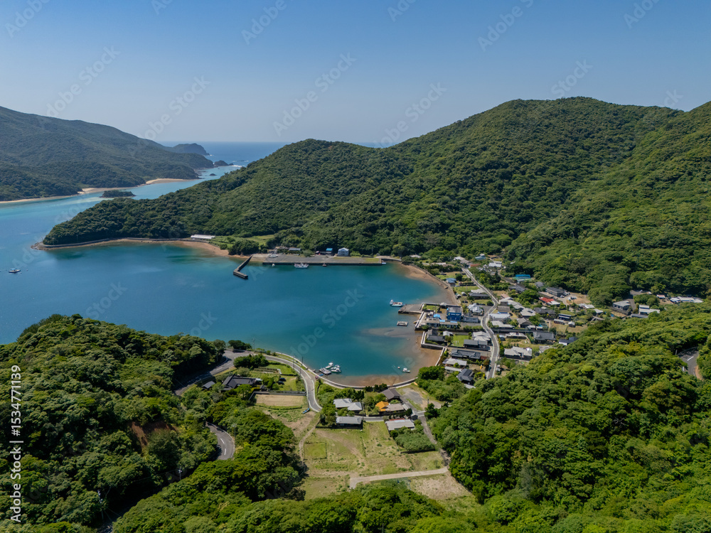 Fototapeta premium 奄美大島 宇検村 宇検集落