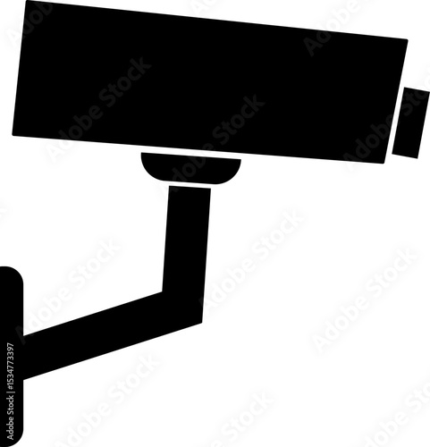 urveillance Camera Icon – Vector Flat Design