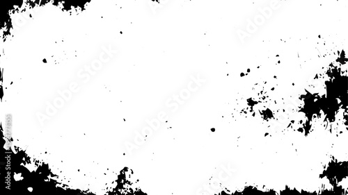 Grunge Ink Splatter Border Frame with Distressed Texture