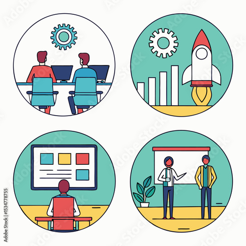 Business teamwork collaboration startup success strategy