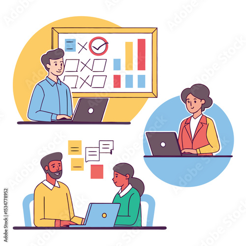 Teamwork collaboration project management business meeting