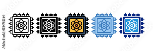 Quantum Computing Icon Element For Design
