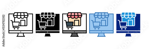E-Commerce Icon Element For Design