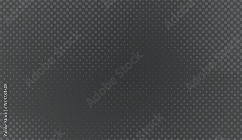 Elegant dark gray halftone dots background, retro grunge texture with gradient effect for digital designs and modern artistic patterns, ideal for understated visuals