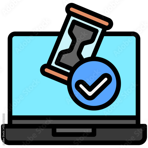 Beta Access outline color, mini illustration icon. use for modern concept, print, UI, UX kit, web and app development. Vector related to product offering, marketing, business.