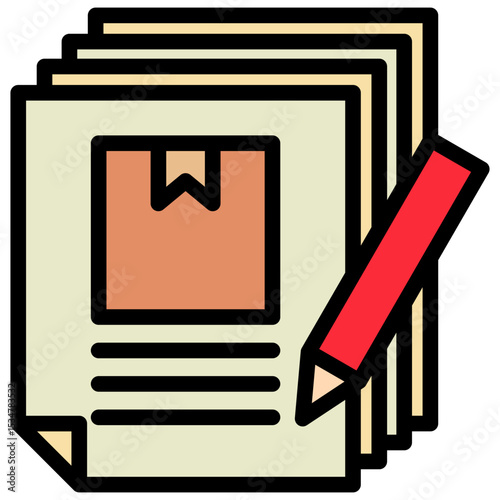Bulk Editor outline color, mini illustration icon. use for modern concept, print, UI, UX kit, web and app development. Vector related to product offering, marketing, business.