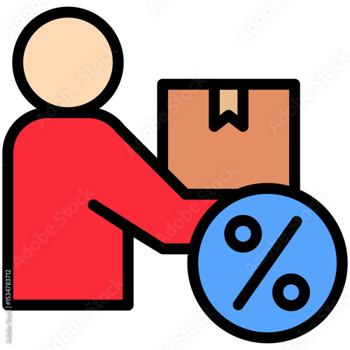 Offer outline color, mini illustration icon. use for modern concept, print, UI, UX kit, web and app development. Vector related to product offering, marketing, business.