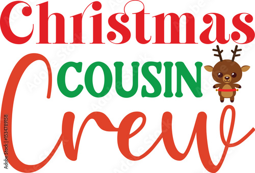 Christmas Cousin Crew, Kids Christmas SVG design
