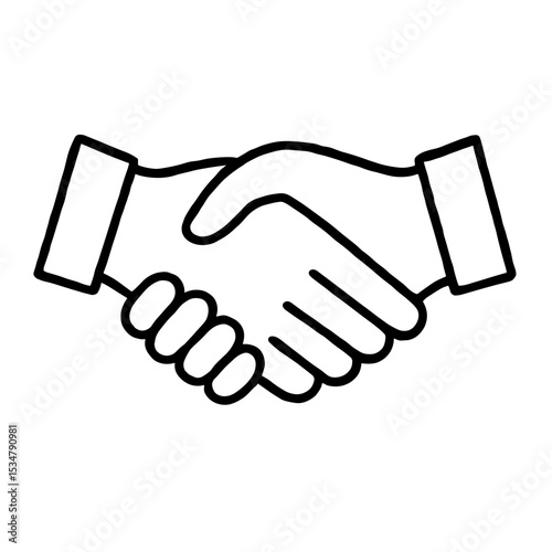 Handshake icon with two hands — symbolizes business agreement and partnership
