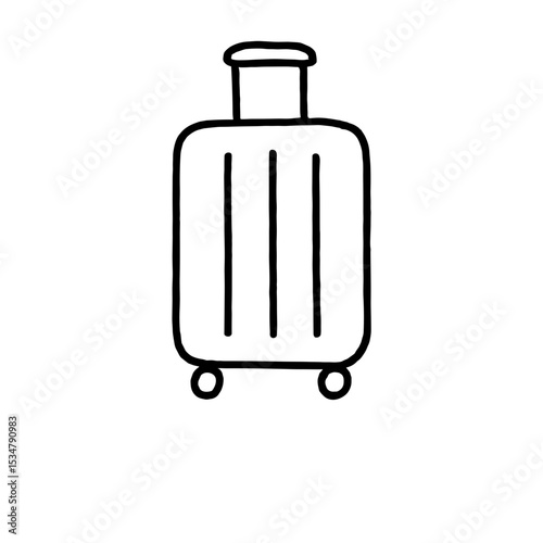 Suitcase with wheels icon — represents business travel and mobility