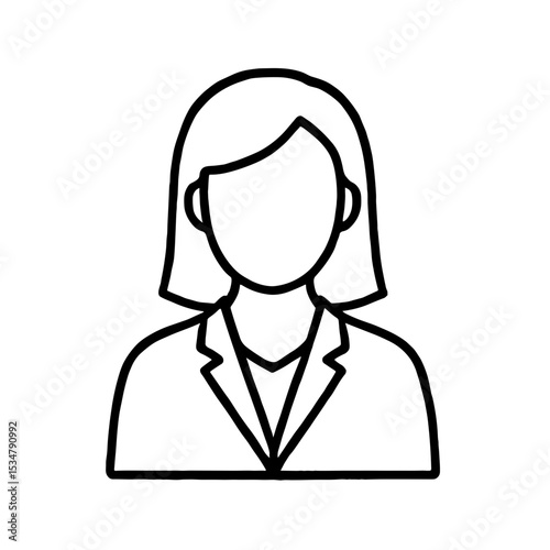 Businesswoman icon in blazer — represents female leadership and professionalism
