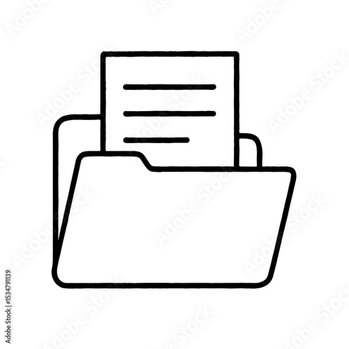 Folder with document — represents organization and file management