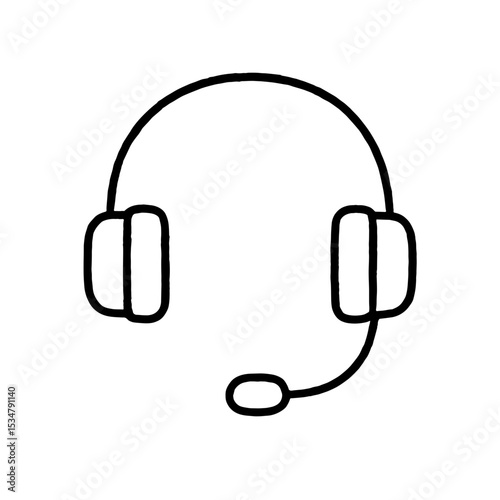 Headset icon with microphone — represents customer service and support