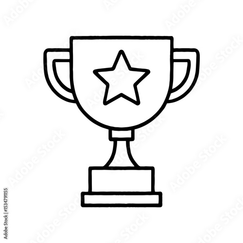 Trophy with star icon — represents achievement and business success
