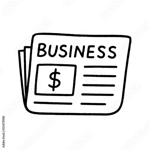 Business newspaper with dollar sign — represents news and financial updates