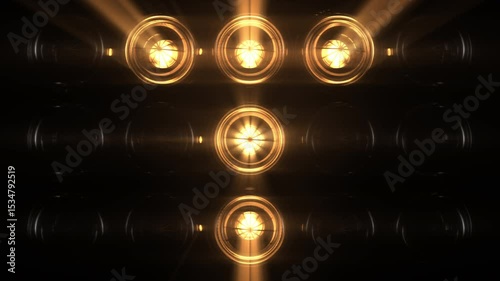 Lights Flashing Wall Showtec VJ Stage Floodlight 4K Blinder Blinking Lights Flash Club Flashlights Disco Lights Matrix Beam Lights Bulb Halogen Headlamp Lamp Nightclub Turn Off On Loop