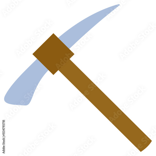 Pickaxe Pole Picks Flat Icon, Mining Icon Concept in Flat design style vector illustration