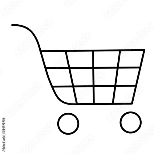 Shopping cart line vector