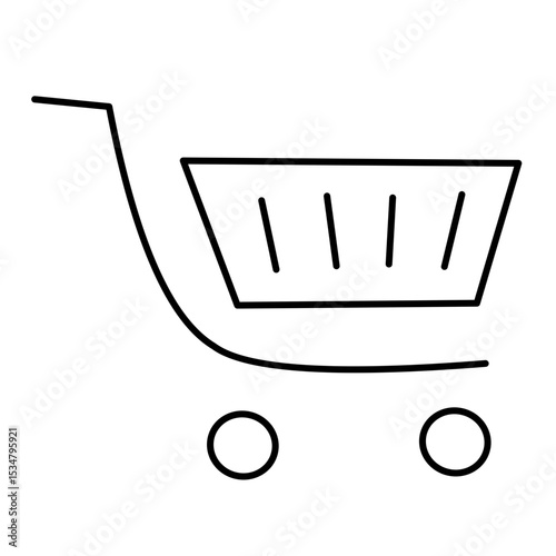 Shopping cart line vector