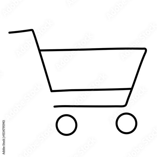 Shopping cart line vector