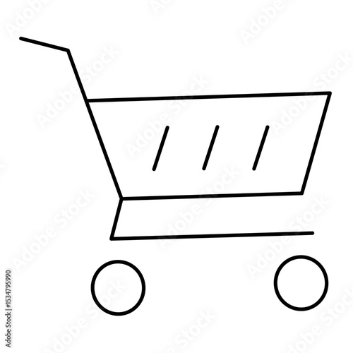 Shopping cart line vector