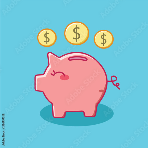 Rosy Swine: A Pink Pig Illustration