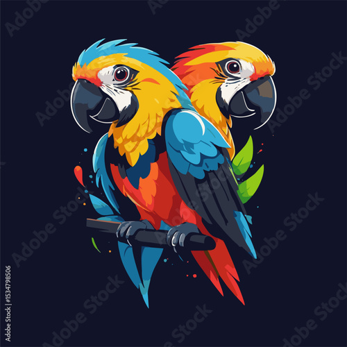 abstract illustration of parrot