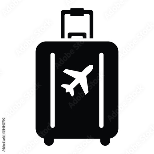 Plane Globe Icon stock vector illustration flat design
