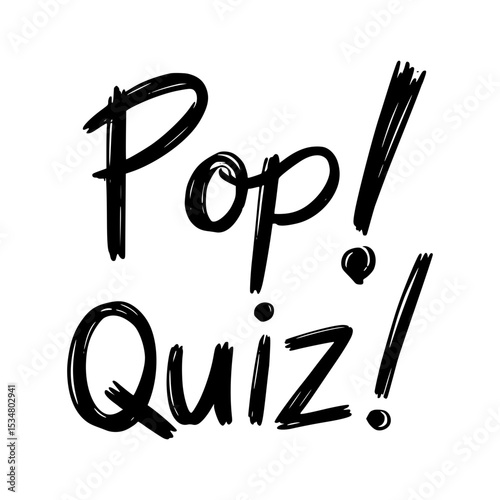 Hand-Drawn Pop Quiz Typography